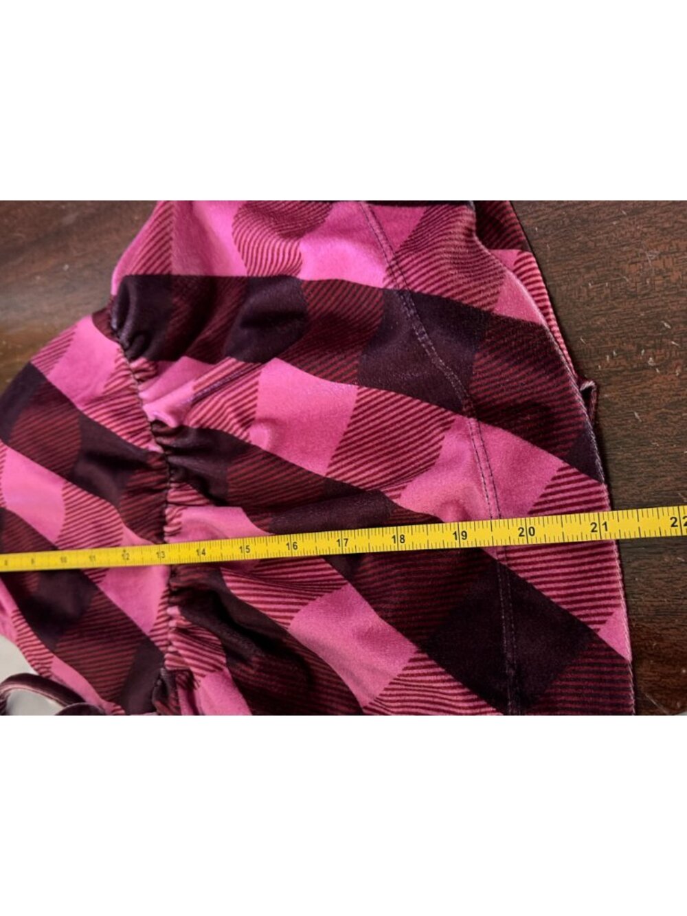 Anthropologie Maeve Velvet Plaid Babydoll Blouse Pink Goth Whimsygoth Grunge L - Picture 6 of 10